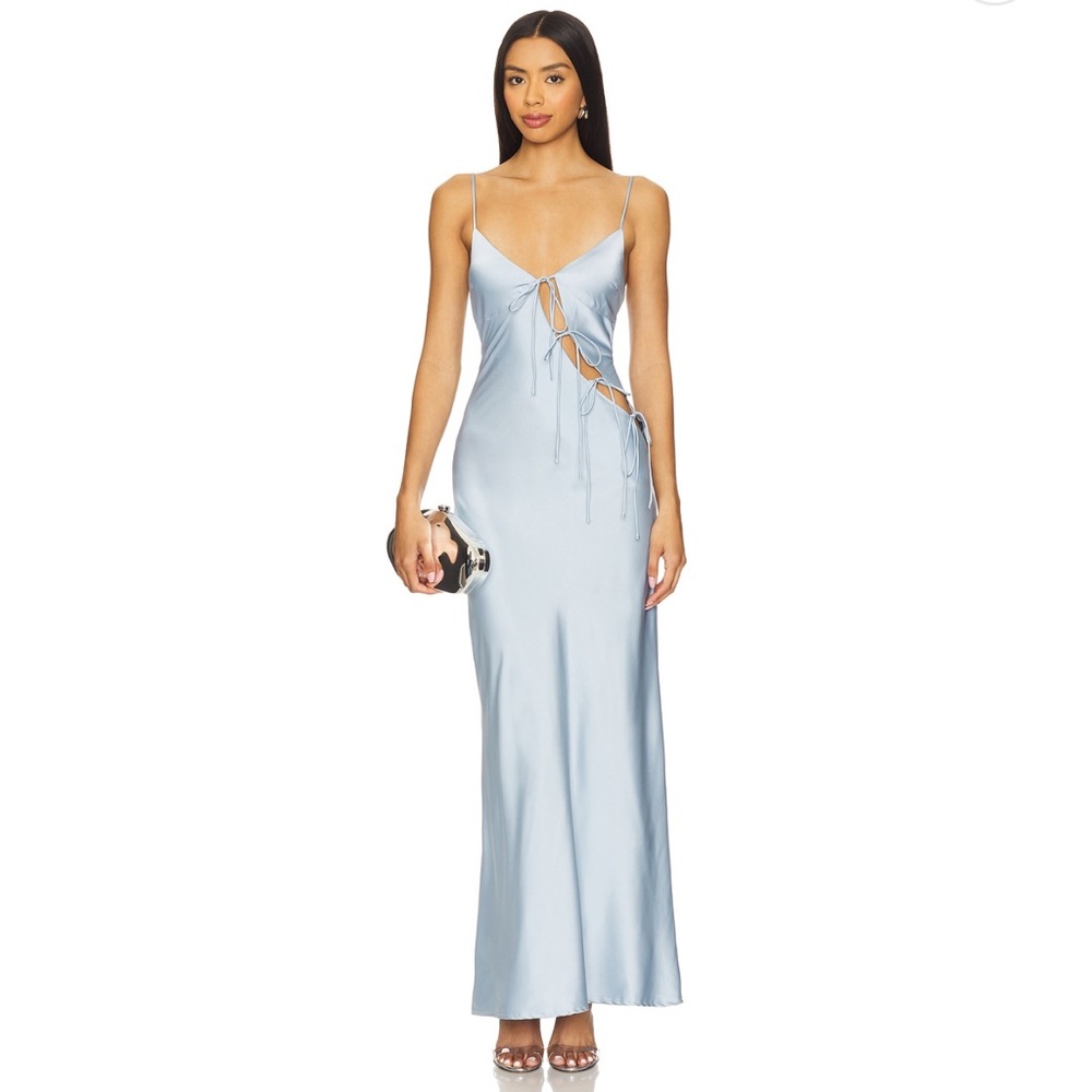 Lioness x REVOLVE About A Girl Maxi in Turquoise Blue Elegant Light Blue Dress
